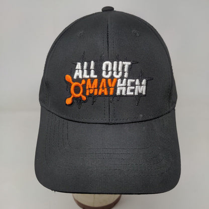 All Out Mayhem Men's Strapback Hat Black Adjustable Embroidered Logo