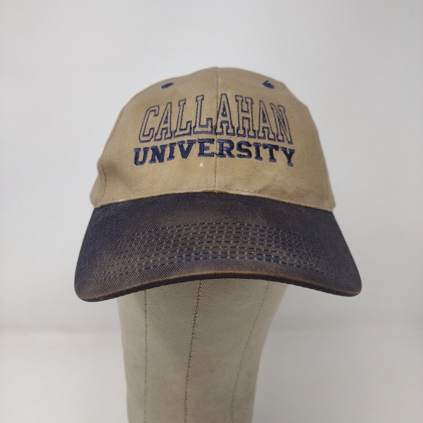 Head To Toe Men's Callahan University Slideback Hat Brown Size A Distressed