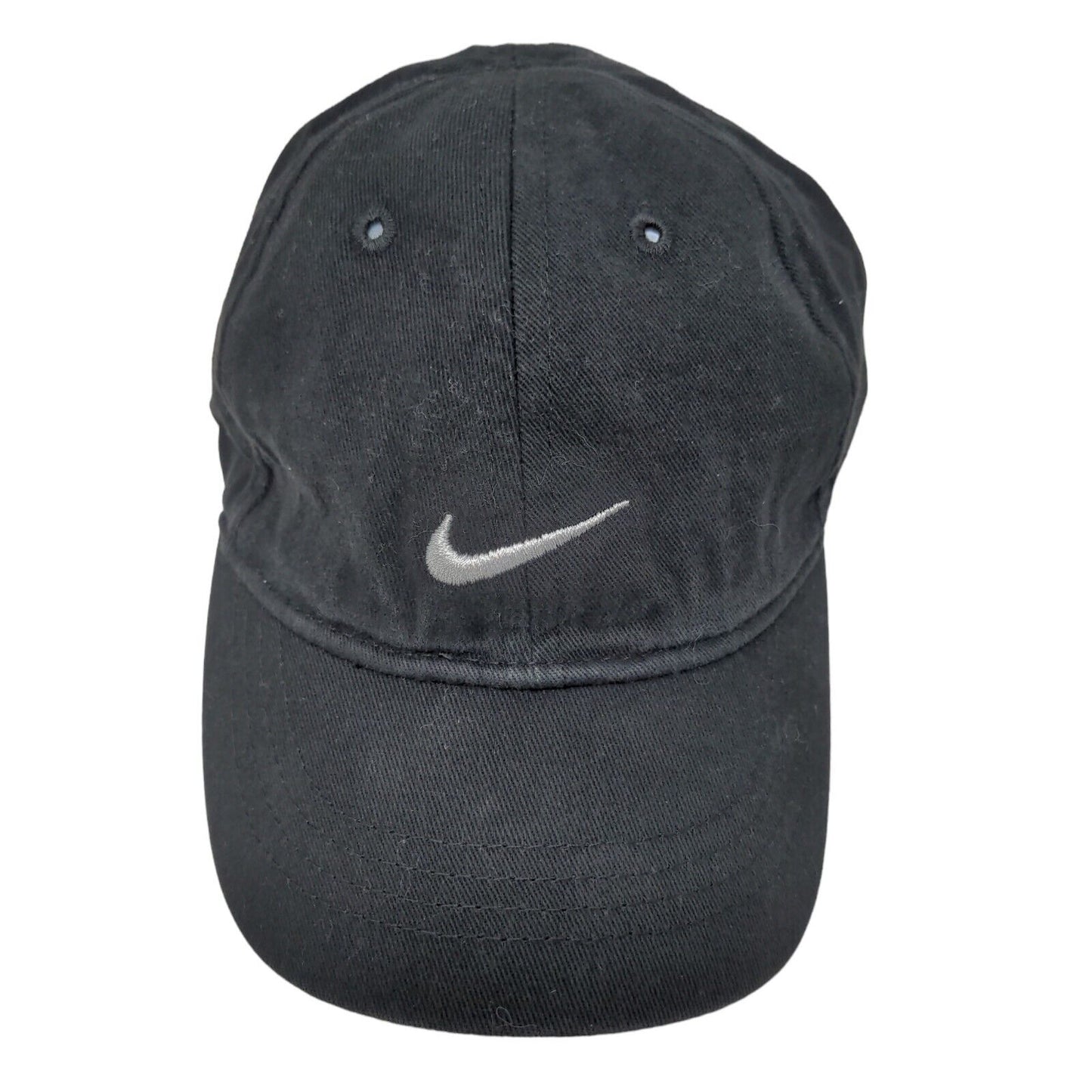 Nike Baby Infant Strapback Hat Black Swoosh Logo Embroidered 100% Cotton