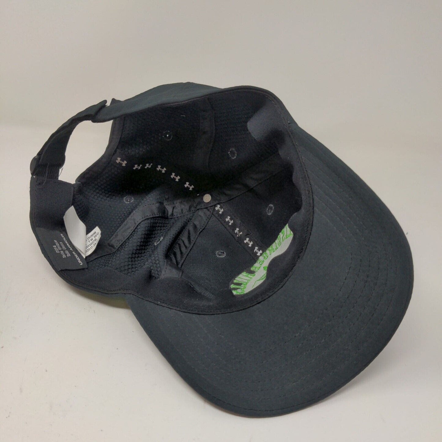 Under Armour Men's Slideback Hat Black Green OSFA Embroidered Weissinger Hills