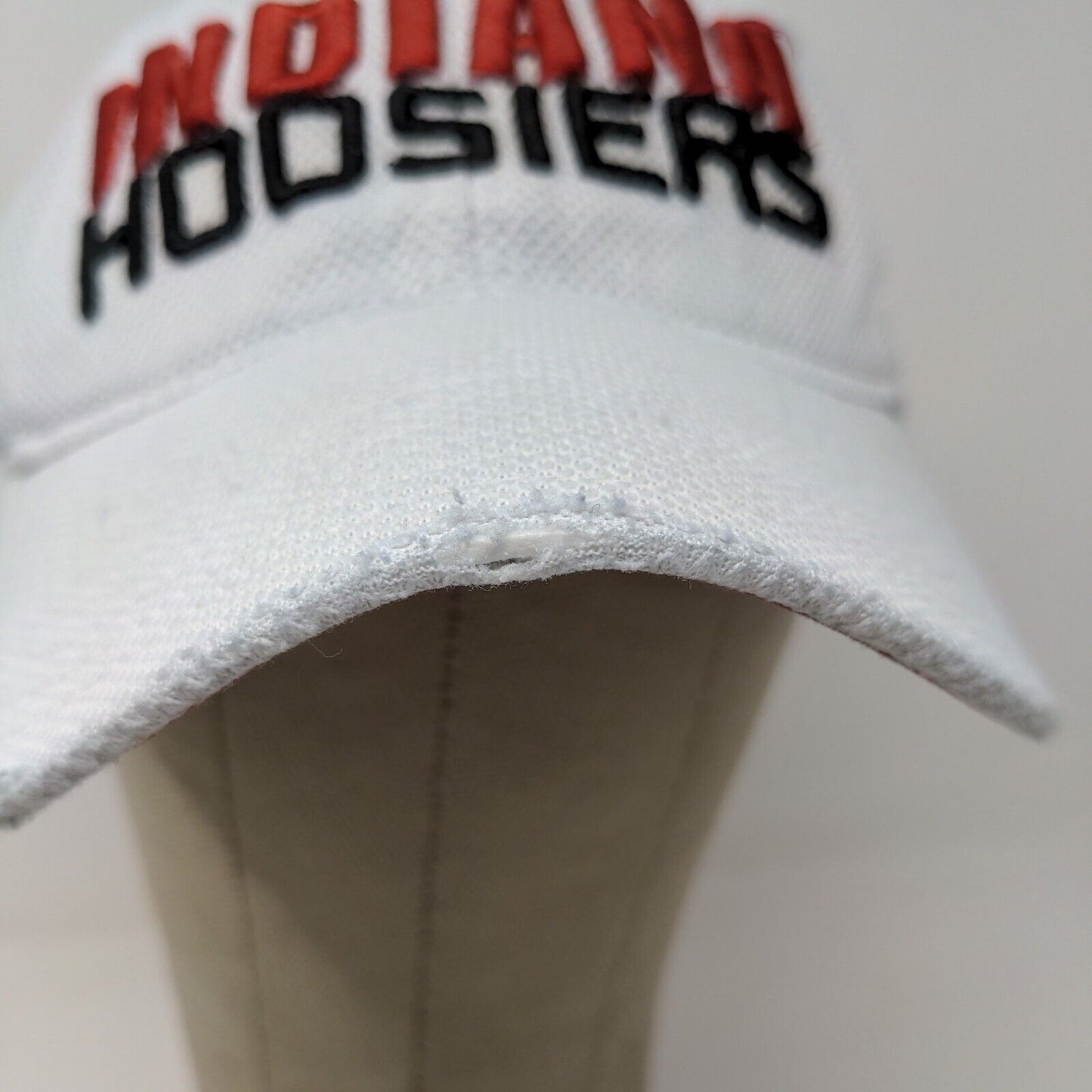 NCAA Indiana Hoosiers IU Fitted Adidas Baseball Hat White Embroidered Logo