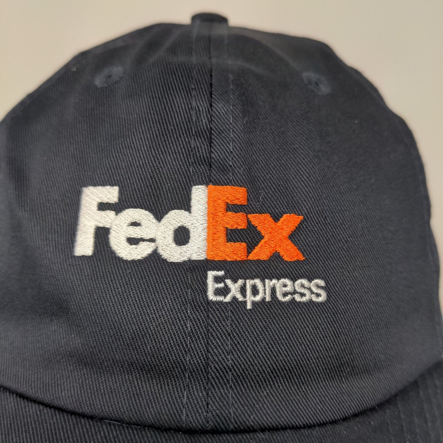 FedEx Express Mens Slideback Hat Blue Size RG-RG Embroidered Logo