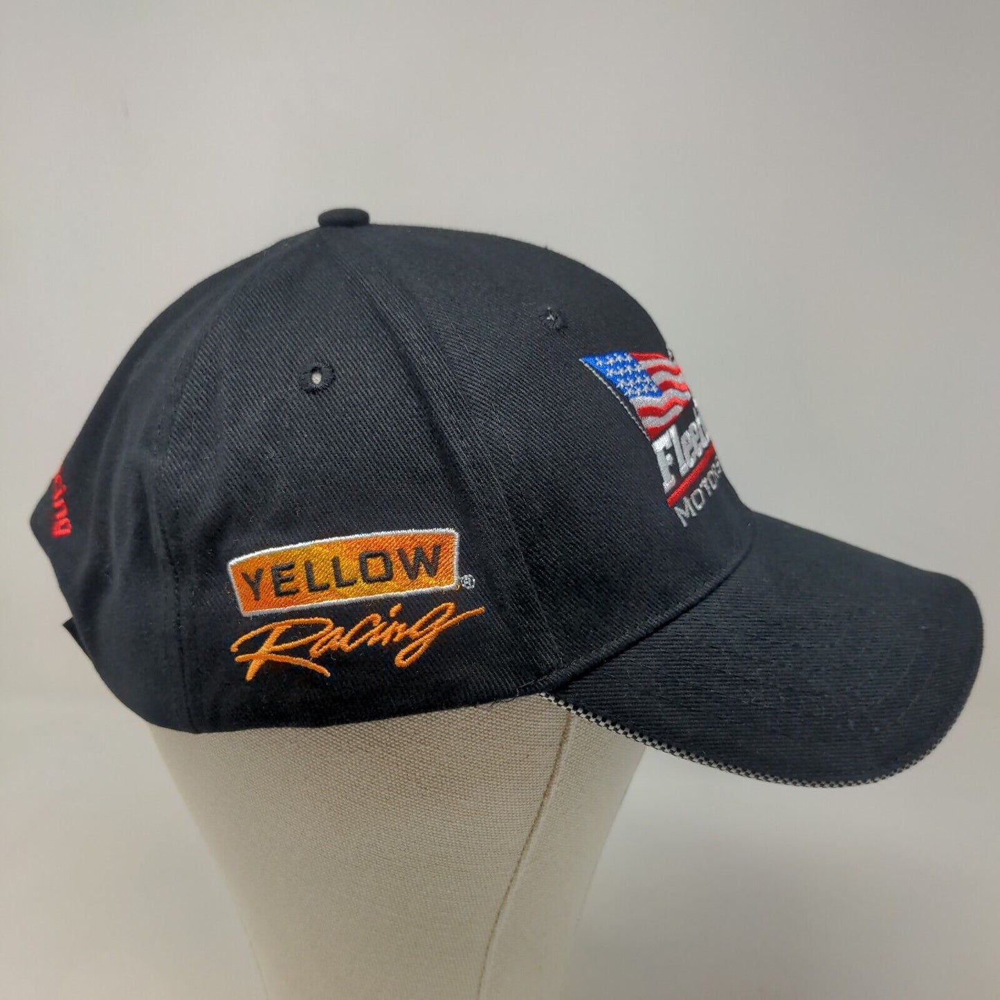 Fleet Pride Motorsports Men's Strapback Hat Black Embroidered #70 Yellow Racing