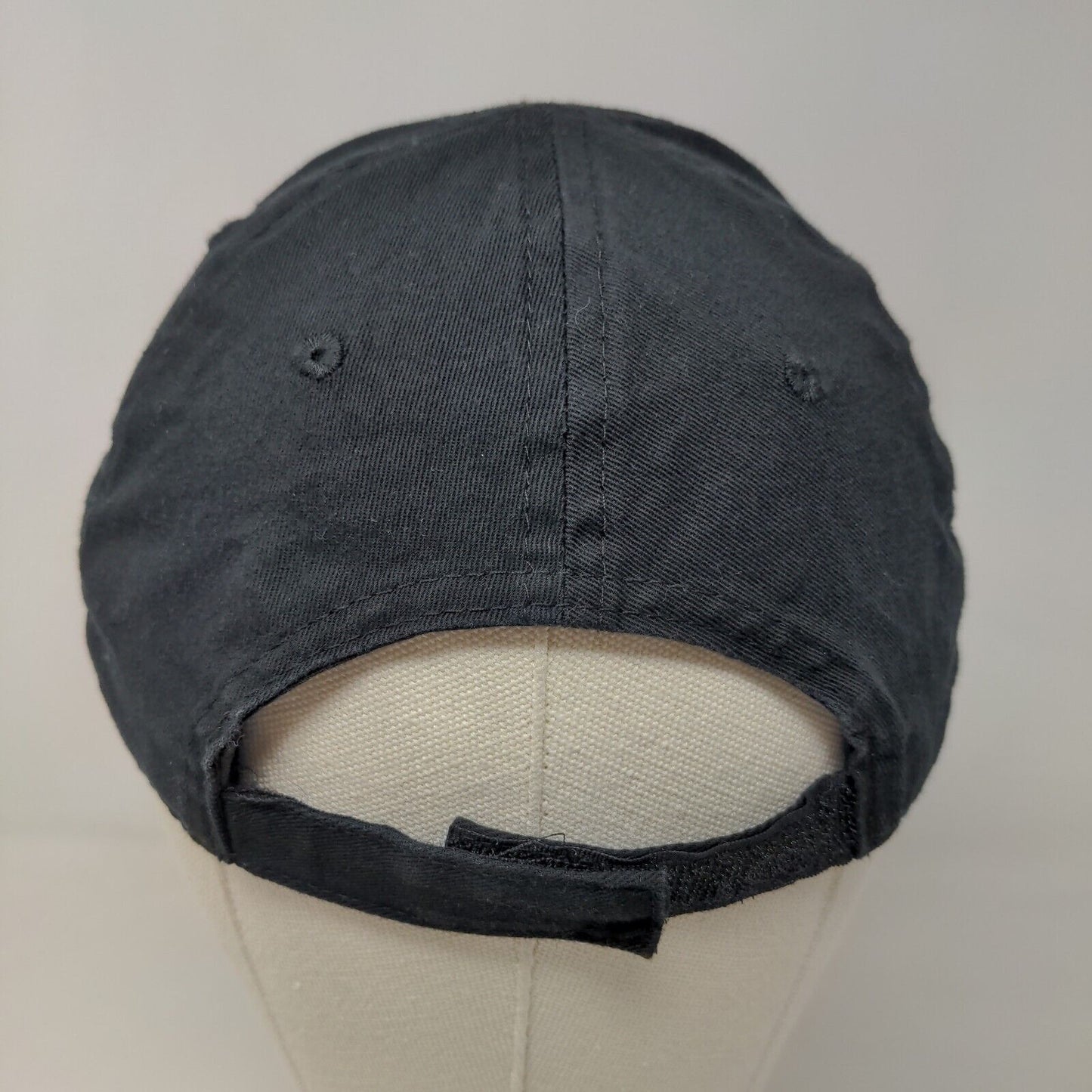 Unbranded Men's Strapback Hat Black Adjustable Blank 100% Cotton