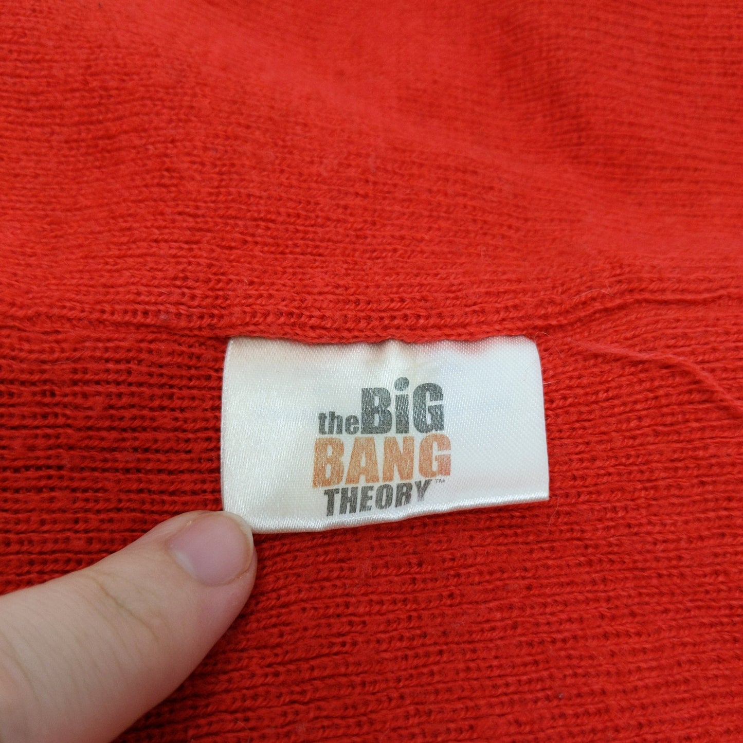 Big Bang Theory Bazinga Beanie Hat OSFA Red Embroidered Logo Ripple Junction