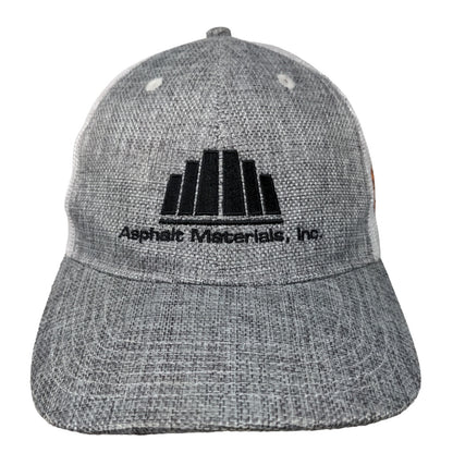 Cap America Men's Snapback Mesh Back Hat Gray White Embroidered Asphalt Logo