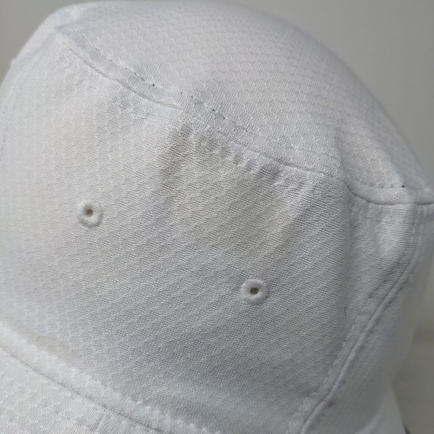 New Era Men's Sun Hat Wide Brim White Size L/XL 3D Flower Logo 100% Polyester