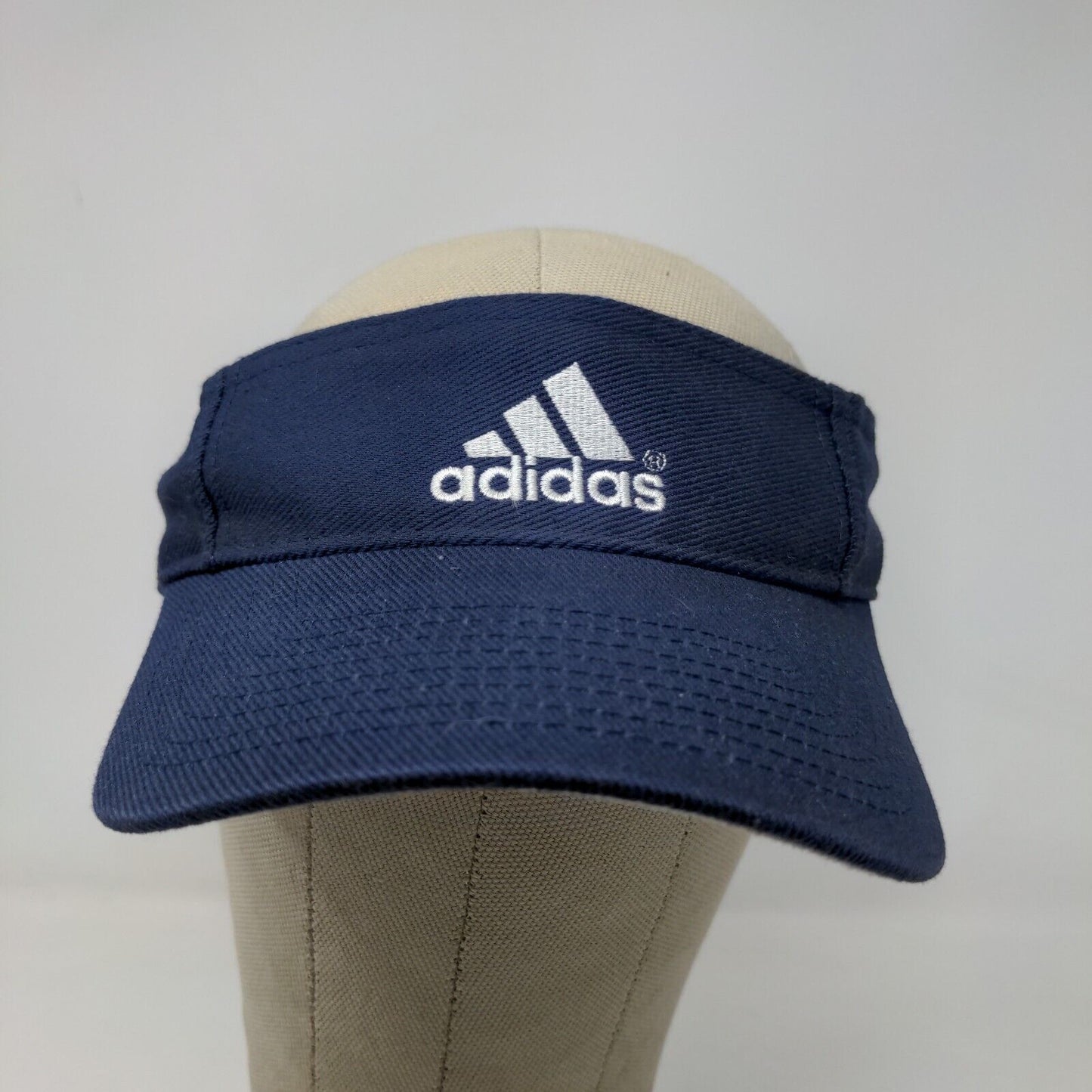 Adidas Men's Strapback Sun Visor Cap Hat Blue Adjustable Embroidered Logo