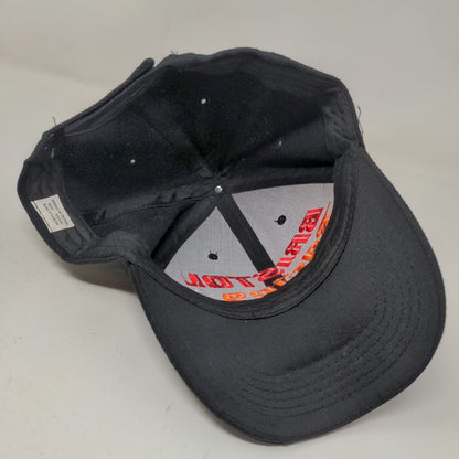 Bristol Racing Men's Strapback Hat Black Embroidered Logo Wool Acrylic Blend
