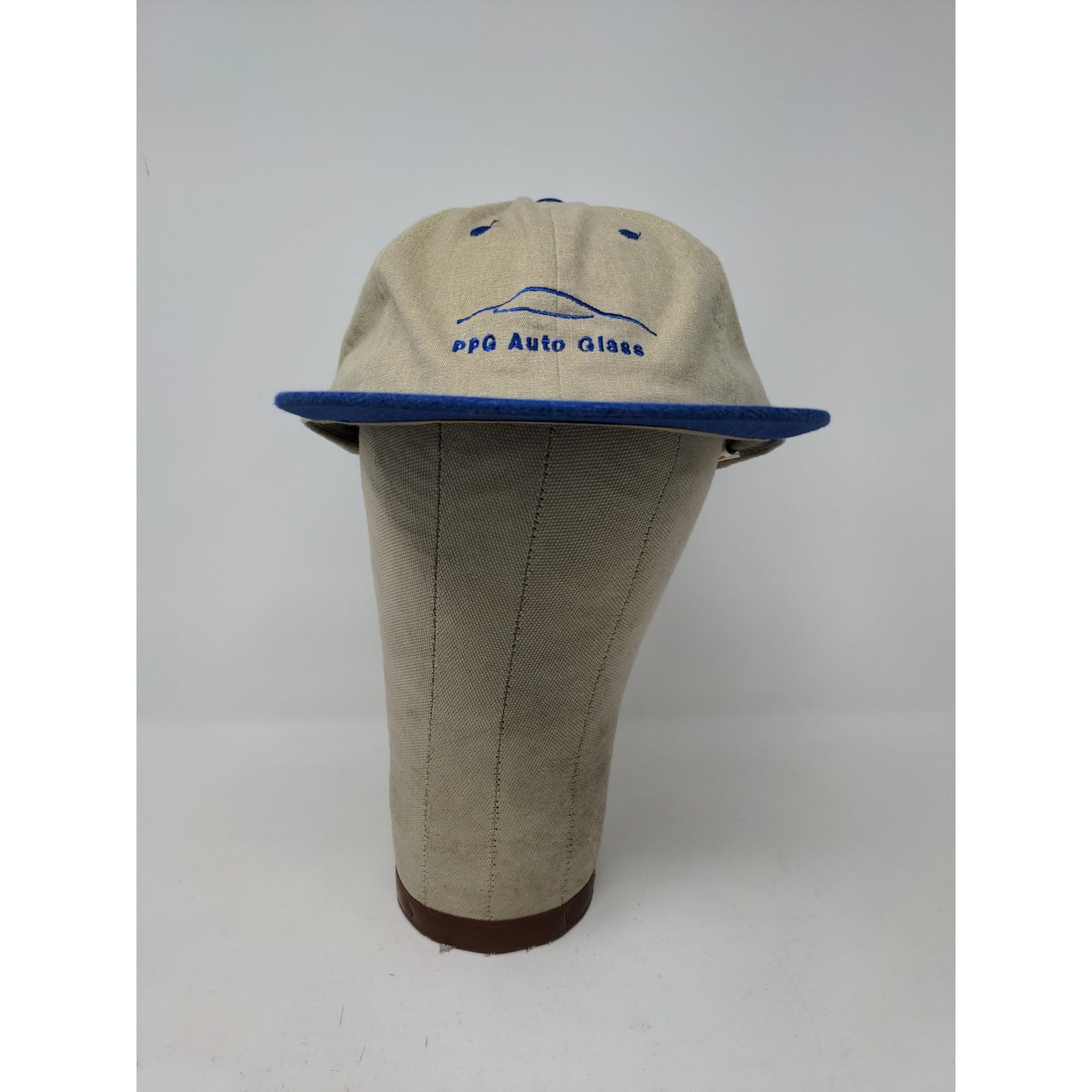 Nissin PPG Auto Glass Cap Slideback Hat Tan & Blue Adjustable