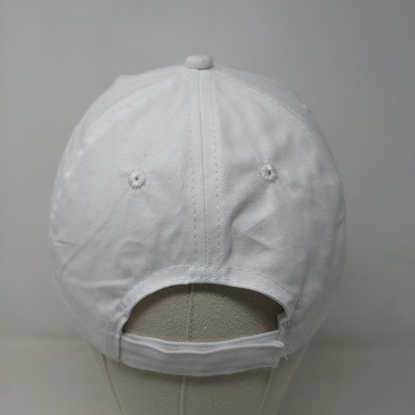 Unbranded Men's Strapback Hat White Adjustable Blank 100% Cotton