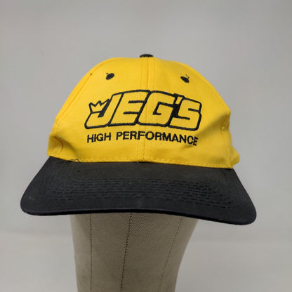 Jegs High Performance Men's Snapback Hat Yellow Black OSFA Embroidered Logo