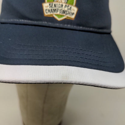 PGA Men's 75th Senior Championship Blue White Strapback Visor Hat Embroidered