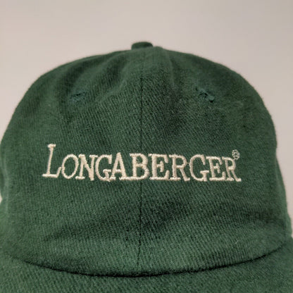 Longaberger Men's Slideback Hat Cap Green Embroidered Logo Spell Out