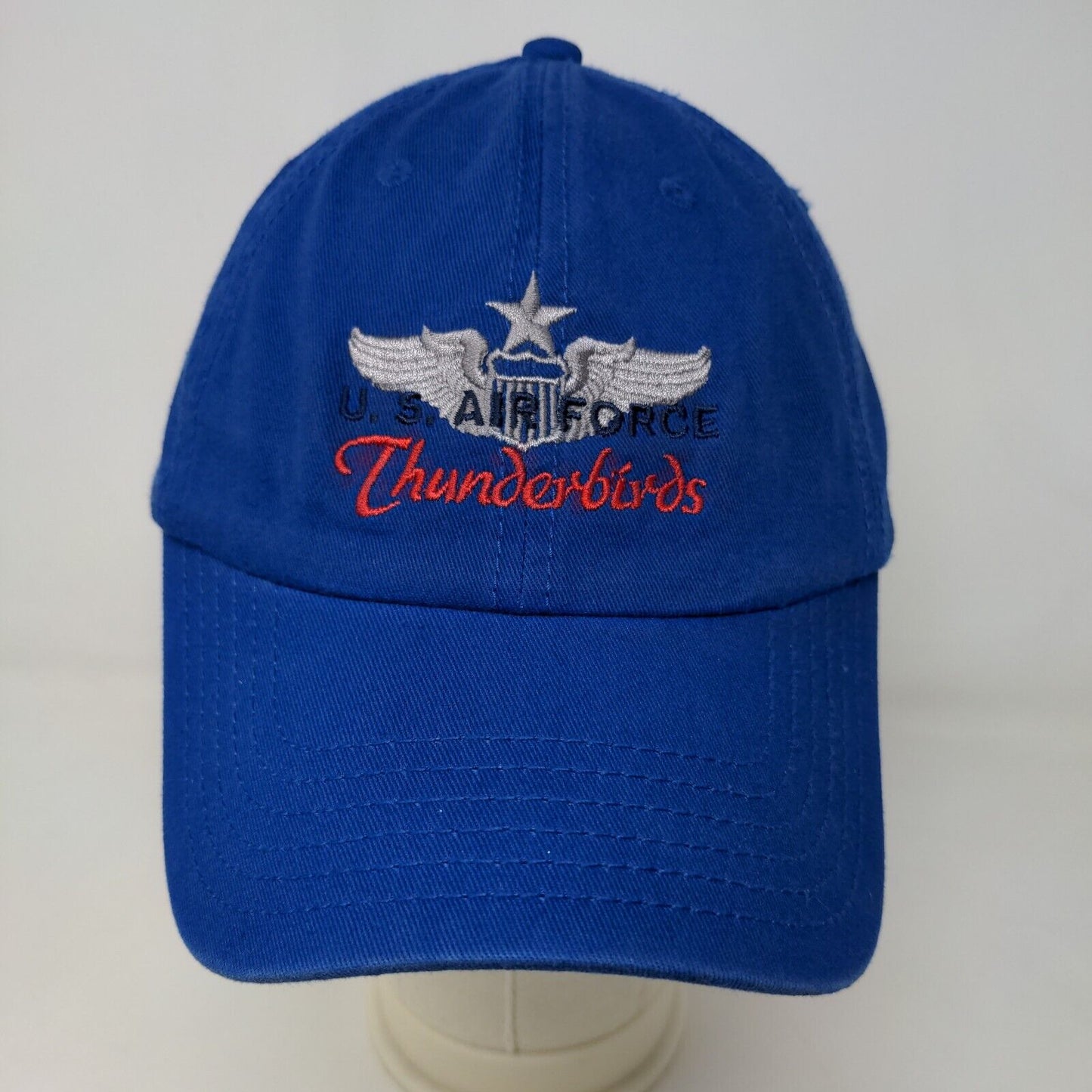 Otto Men's Strapback Hat Blue OSFM Embroidered US Air Force Thunderbirds Logo