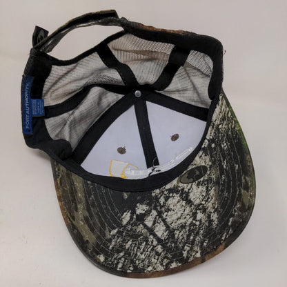 Port Authority Men's Strapback Mesh Back Hat Green Camouflage PSM Logo