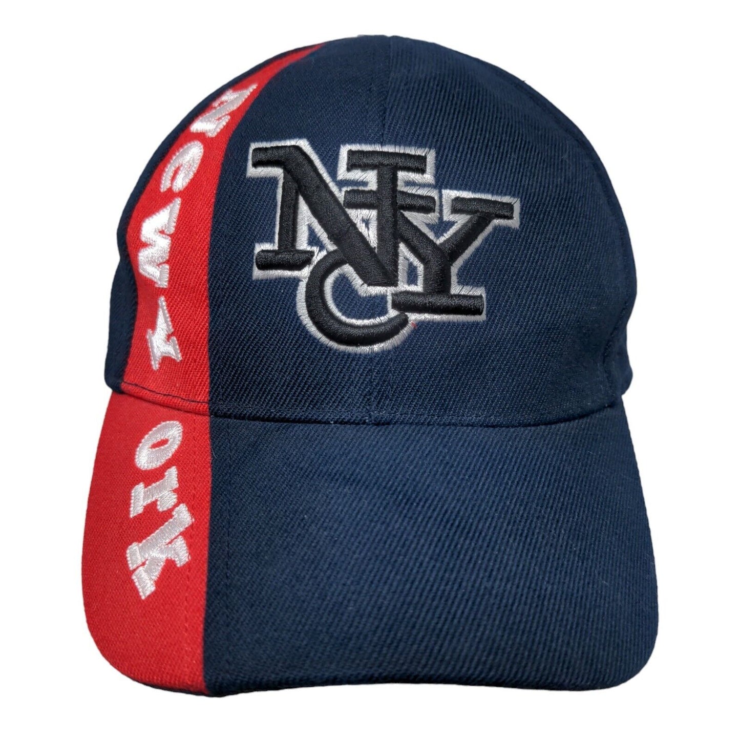 Unbranded Men's Strapback Hat Blue Adjustable Embroidered NYC New York City Logo