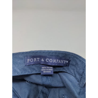 Port and Company Pepsi Slideback Hat Embroidered Logo Spell Out Blue