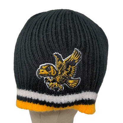 Franchise Club Iowa Hawkeyes Men's Knit Beanie Hat Black Embroidered Bird Logo