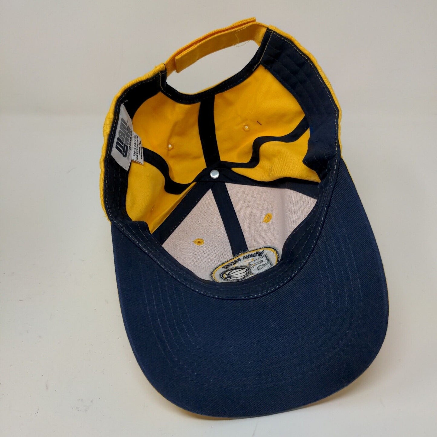 Indiana Pacers Mens Strapback 50th Anniversary Hat Embroidered Yellow Adjusted