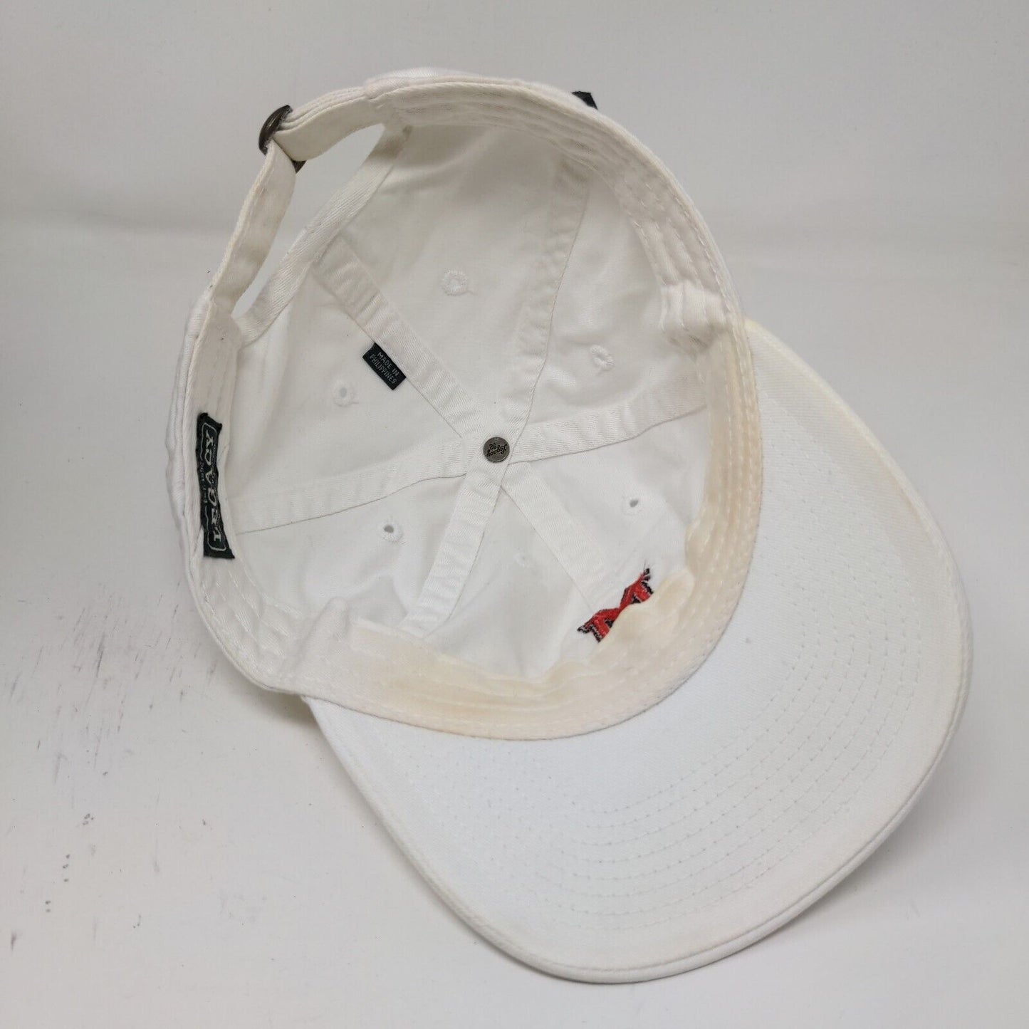 Legacy Mens Slideback Hat White Adjustable Embroidered M Logo