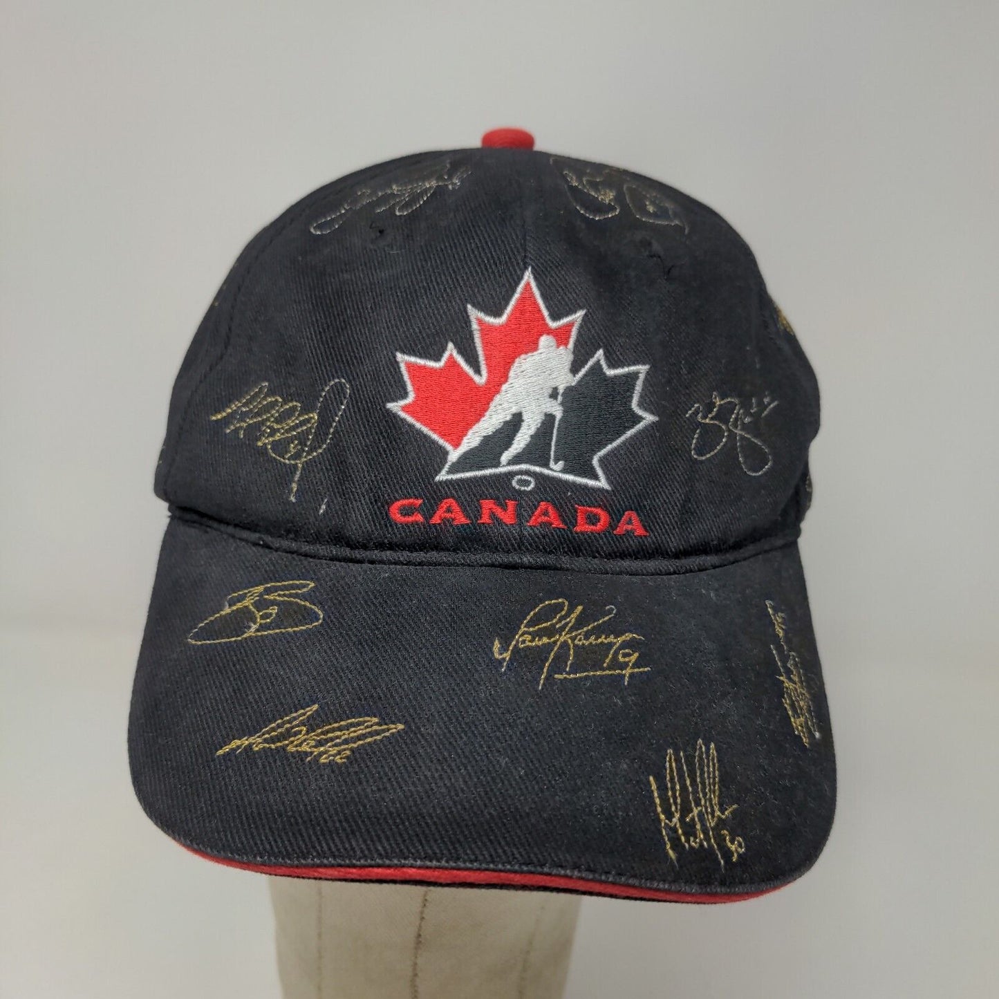 Waves Men's Strapback Team Canada Hockey Hat Embroidered Autographs Signatures