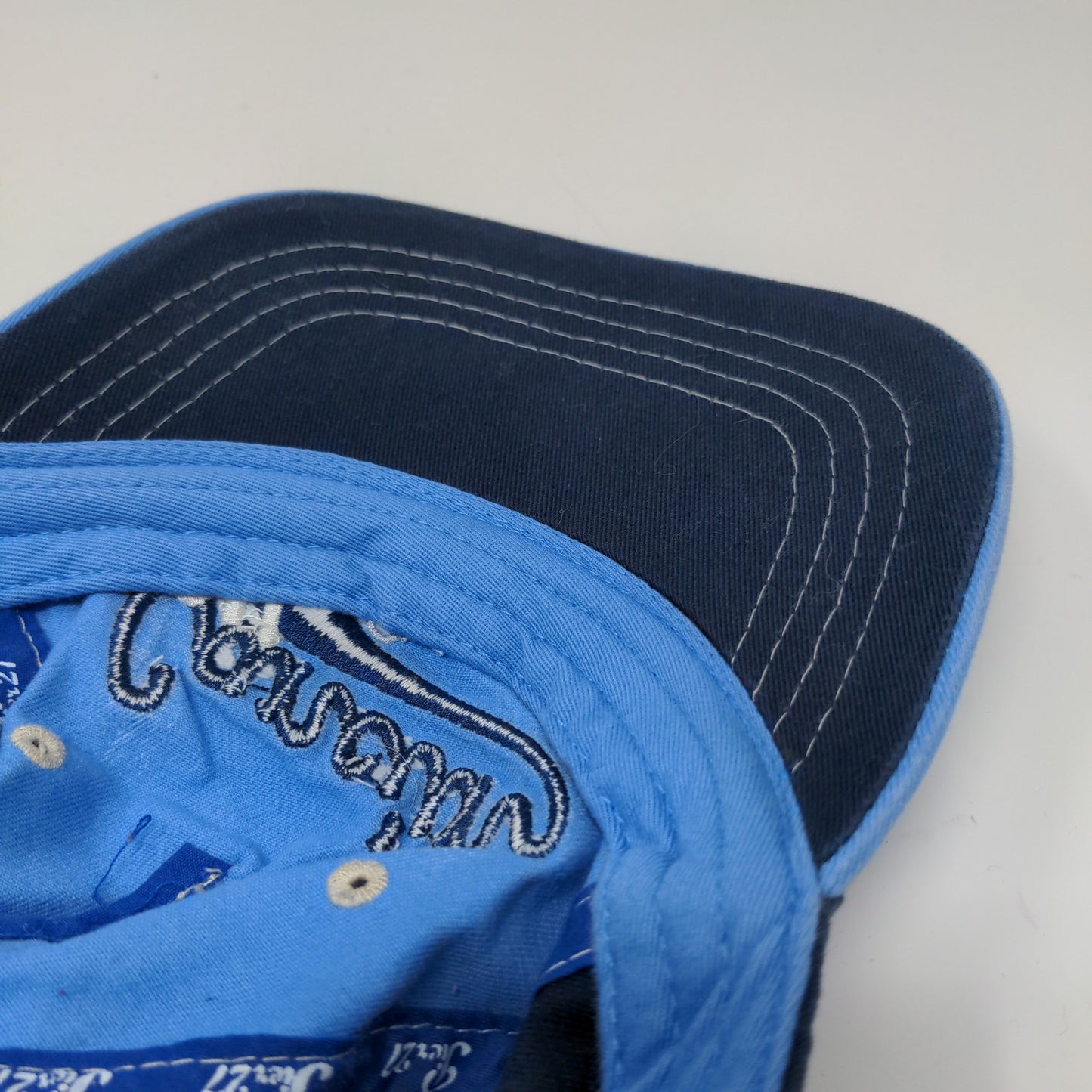 Cancun 74 Riviera Maya Slideback Hat Blue Embroidered Logo One Size Blue