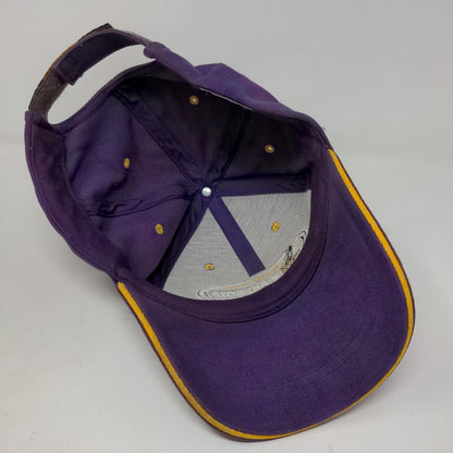 NFL Men's Strapback Hat Purple OSFA Minnesota Vikings Embroidered Logo Cotton