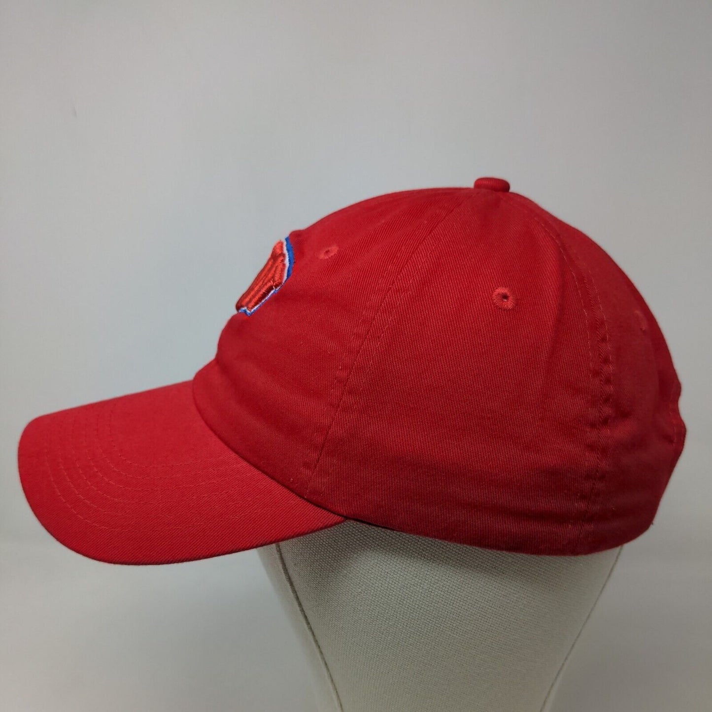 Unbranded Men's Strapback Hat Red Adjustable Embroidered Big MW Logo