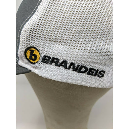 Komatsu Baseball Cap Hat Meshback Strapback Brandeis Black & White Logo Spellout