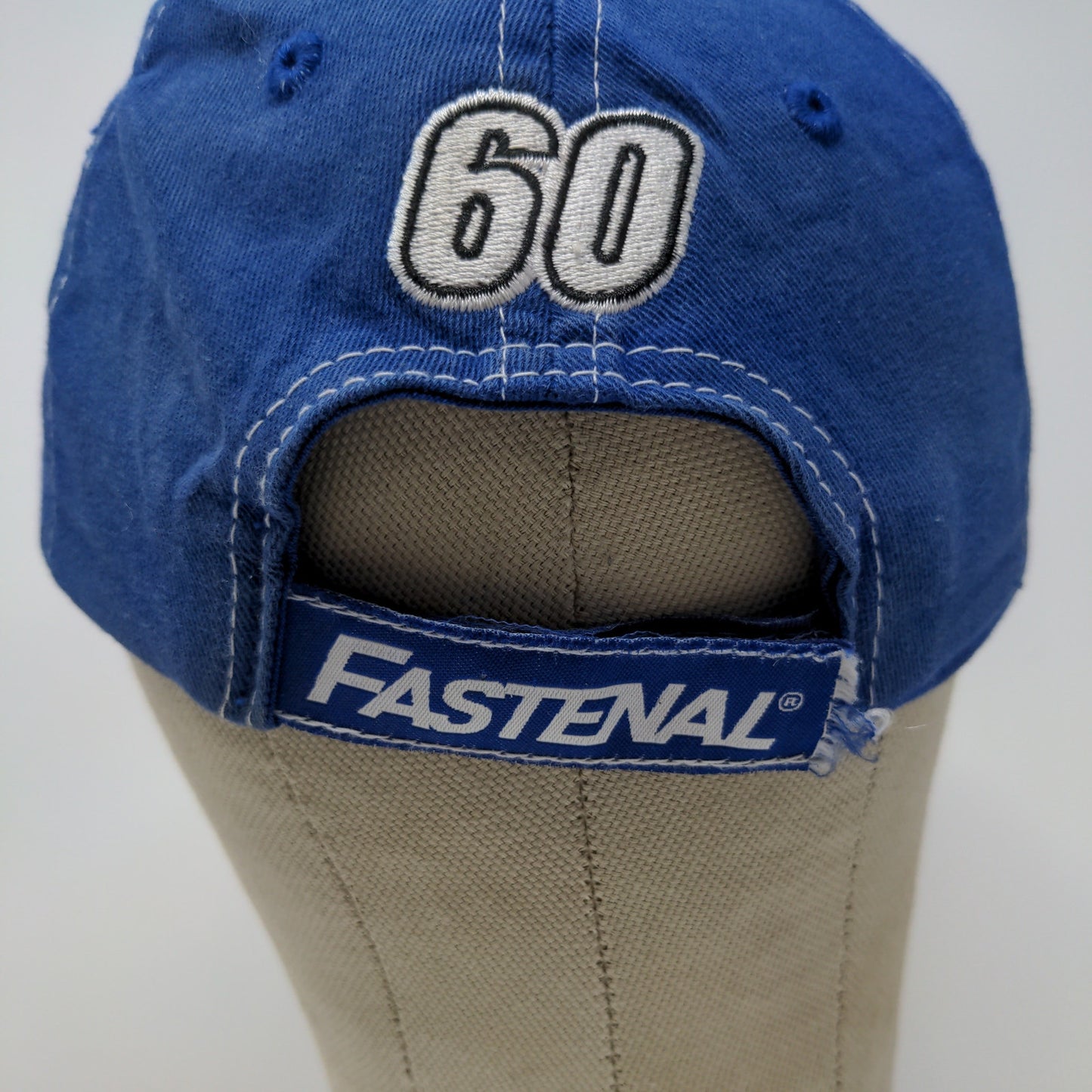 Fastenal NASCAR #60 Carl Edwards Hat Strapback Embroidered Logo Blue