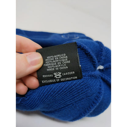 New Era NFL Indianapolis Colts Football Beanie Hat Embroidered Logo Pom Pom Blue