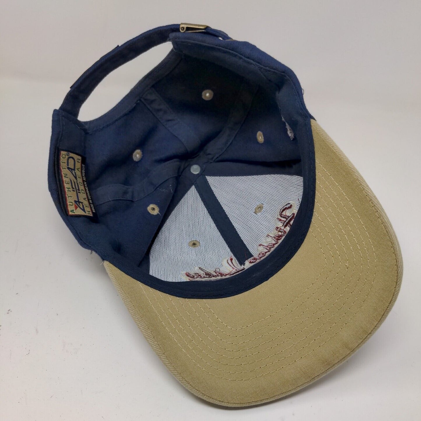 Ahead Men's Strapback Hat Blue Adjustable Hidden Lakes Embroidered Logo