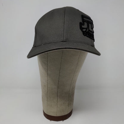 FlexFit JDK Hardscapes Fitted Hat Gray Size L-XL Embroidered Logo