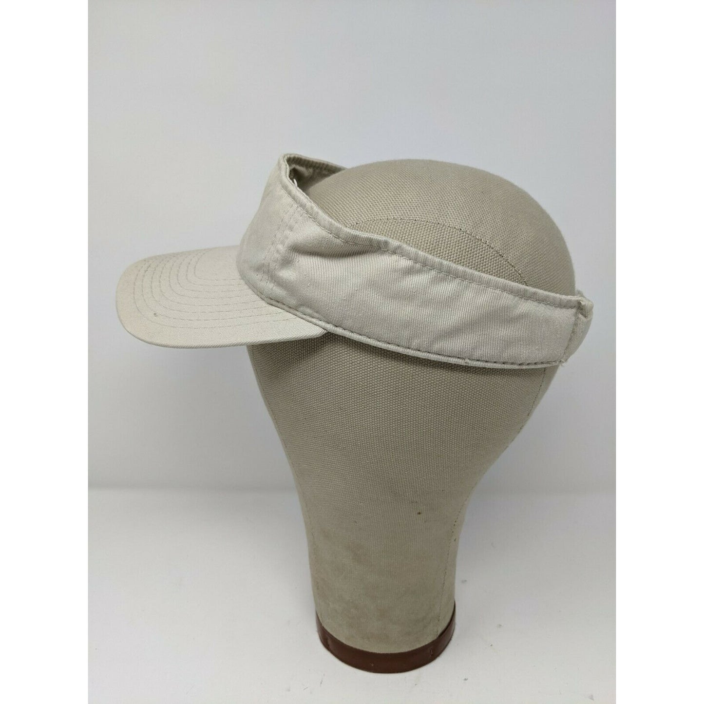 Brickyard Crossing Golf Visor Strapback White/Beige OSFM Embroidered Logo