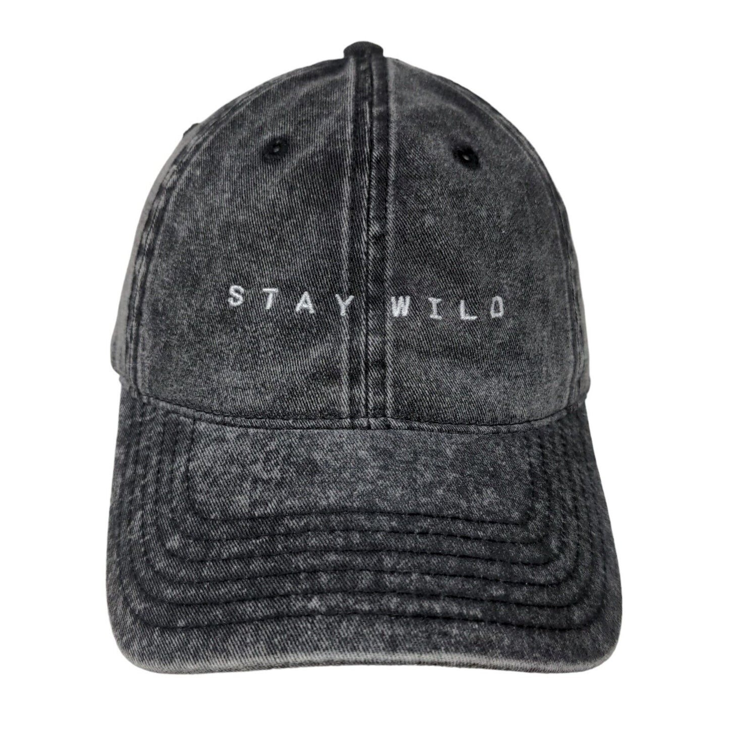 XX Atticus Poetry Stay Wild Men's Slideback Hat Gray OSFM Logo Cotton