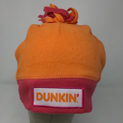 Dunkin' Donuts Men's Beanie Hat Orange Pink Embroidered Logo Thanksgiving Day