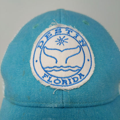 Alvin's Island Destin Florida Snapback Hat Blue Adjustable Mesh Back