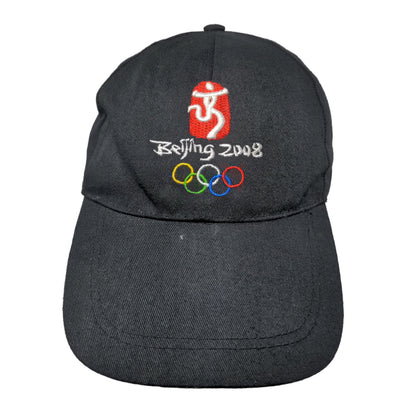Unbranded 2008 Beijing Olympics Strapback Hat Black Embroidered Logo