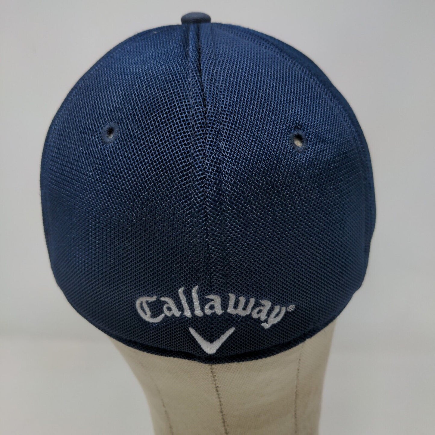 Callaway Men's Tour Authentic Fitted Hat Blue Size S/M Embroidered Logo