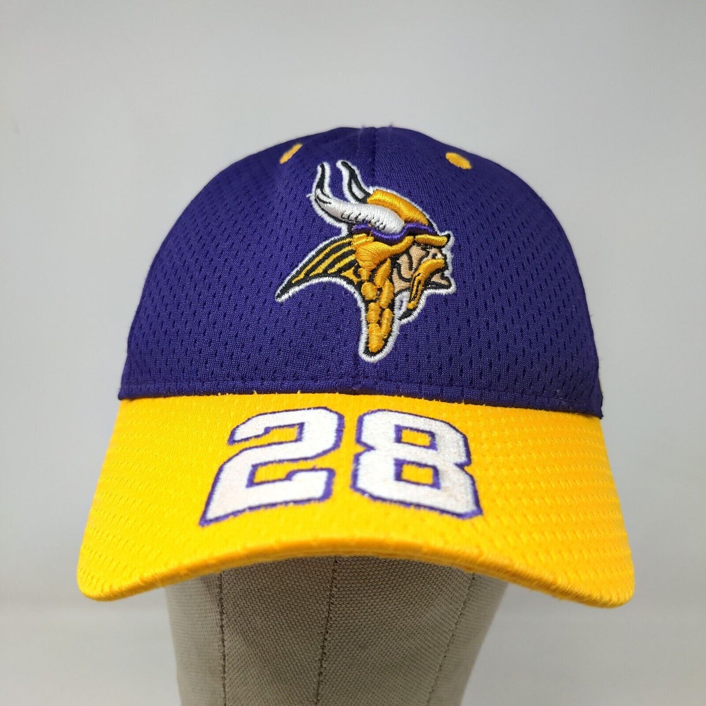 Reebok NFL Boys Minnesota Vikings Strapback Hat Purple Yellow #28 Peterson