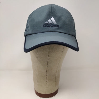 Adidas Mens Strapback Hat Gray Adjustable Embroidered Logo Distressed