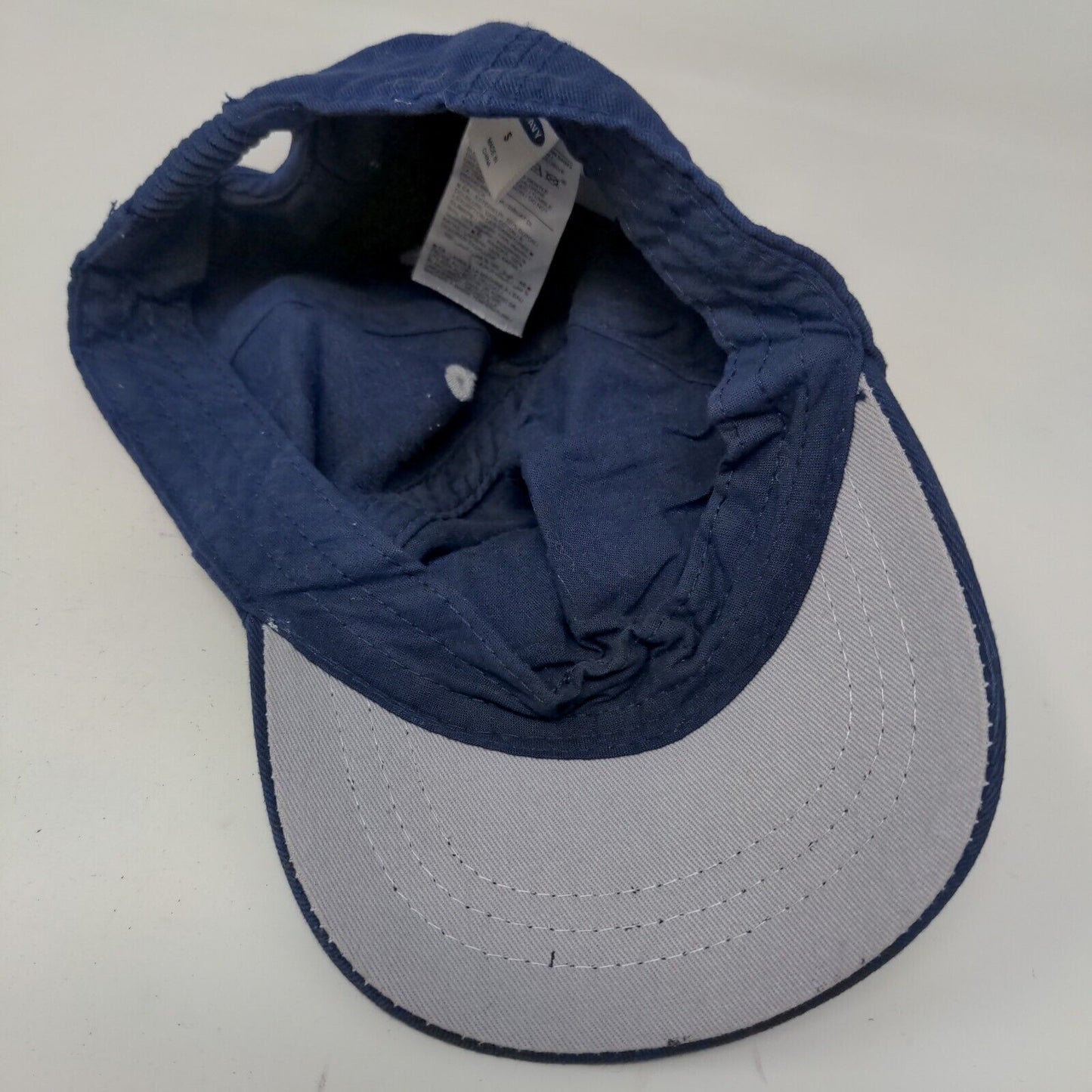 Old Navy Boy's Stretchy Hat Blue Size Small Embroidered Spell Out Logo