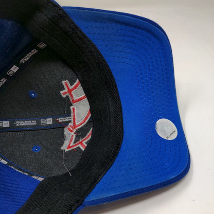 New Era Mens Fitted Hat Blue M/L Asian Script Embroidered Logo