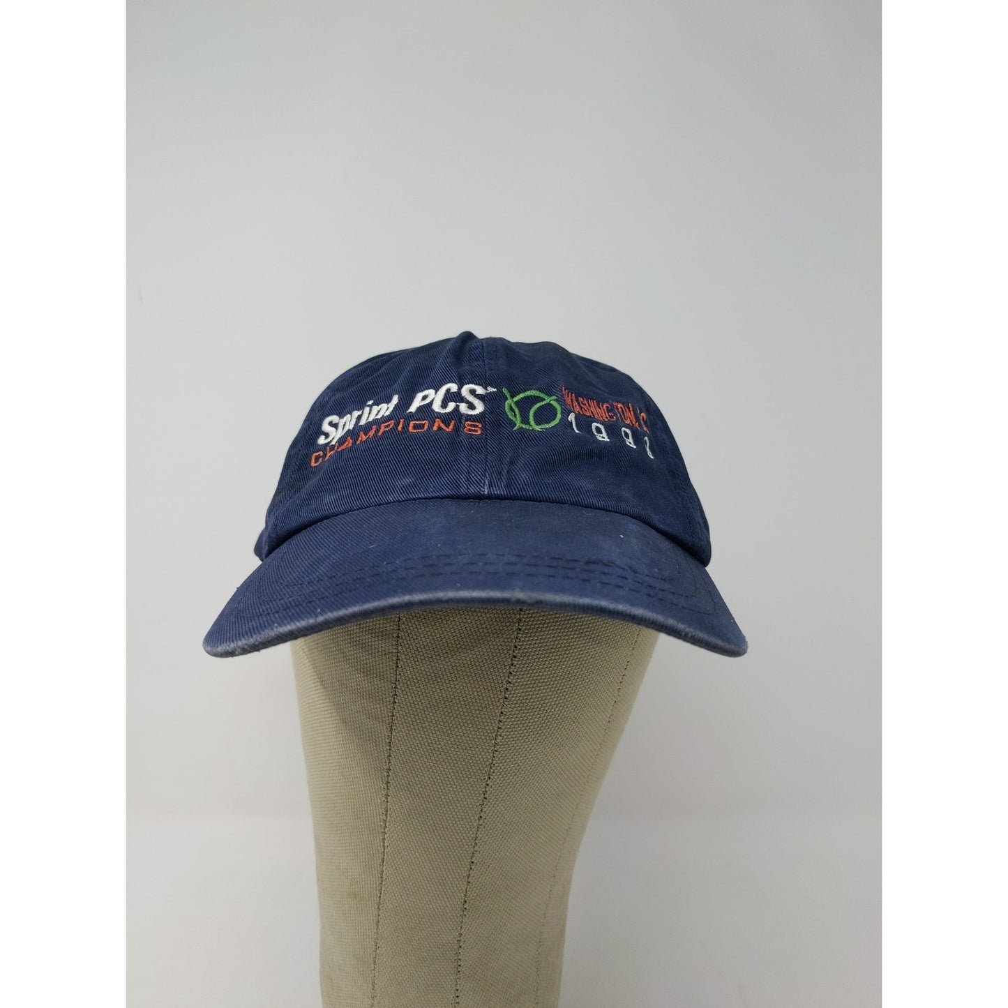 Vintage 1999 Sprint PCS Champions Slideback Hat Blue Embroidered Spell Out Blue