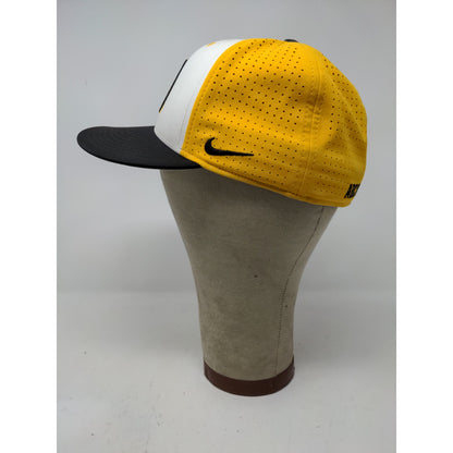 Nike True Dri Fit Hat MLB ABC Baltimore Orioles #27 White Black & Gold Size S/M