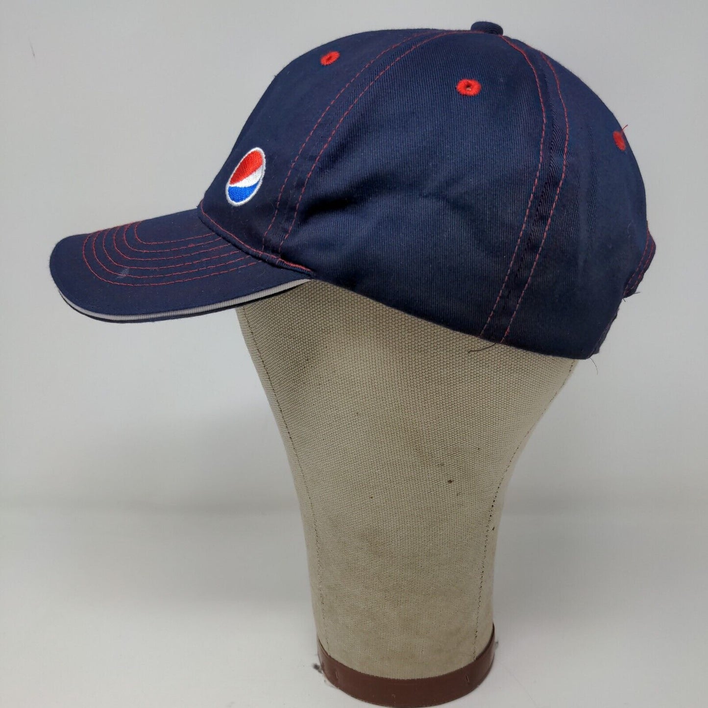 Soda Gear Mens Pepsi Strapback Hat Blue OSFA Embroidered Logo