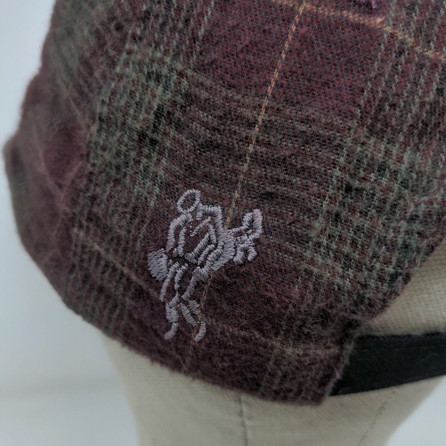 Ashword Brickyard Crossing Hat Gray Purple Plaid Golf Vintage Made in USA