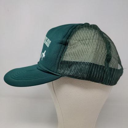 Cobra Caps Men's Snapback Mesh Back Hat Green Size OSFA Happy Travelers Logo