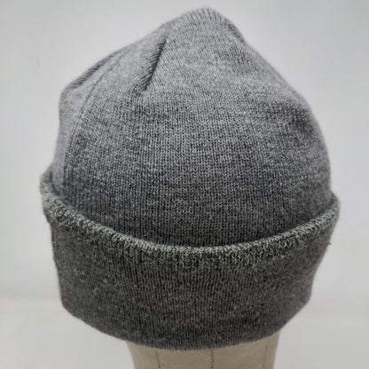 Kenneth Cole Reaction Men's Beanie Hat Gray One Size Patch Logo